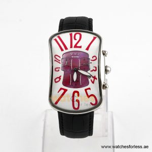 VINAVINA Women’s Quartz Black Leather Strap Multi Color Dial 33mm Watch RE16312/2 (Shelf Leftover)
