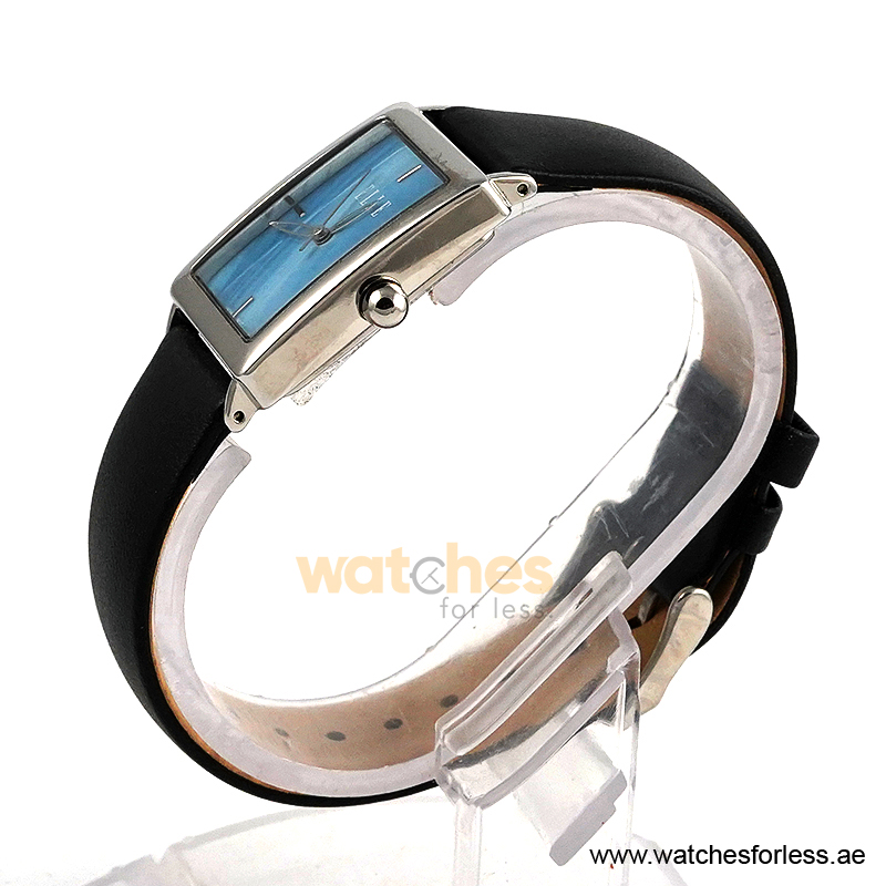 Elle Women’s Quartz Black Leather Strap Blue Mother Of Pearl Dial 26mm Watch EL20026S04C/1 (Shelf Leftover) - Image 2