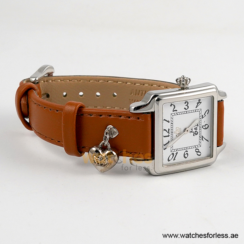 Juicy Couture Women’s Quartz Brown Leather Strap White Dial 29mm Watch 1900257 (Shelf Leftover) - Image 4