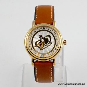 Juicy Couture Women’s Quartz Brown Leather Strap Silver Dial 38mm Watch JC1900864 (Shelf Leftover)