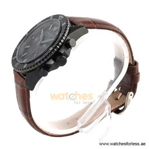 Alternative view of Emporio Armani Men’s Quartz Brown Leather Strap Black Dial 43mm Watch AR11363 (Shelf Leftover)