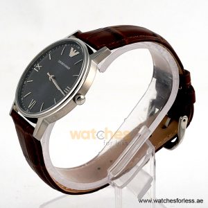 Alternative view of Emporio Armani Men’s Quartz Brown Leather Strap Blue Dial 41mm Watch AR11012 (Shelf Leftover)
