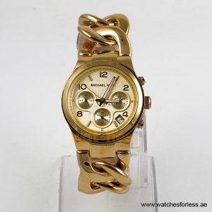 Michael Kors Women’s Quartz Gold Stainless Steel Gold Dial 38mm Watch MK3131 (Shelf Leftover)