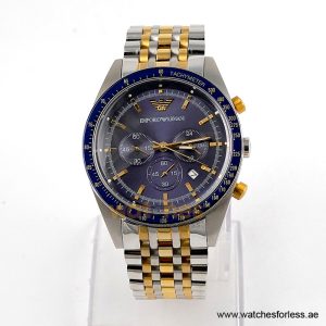 Emporio Armani Men’s Quartz Stainless Steel Blue Dial 46mm Watch AR6088 (Shelf Leftover)
