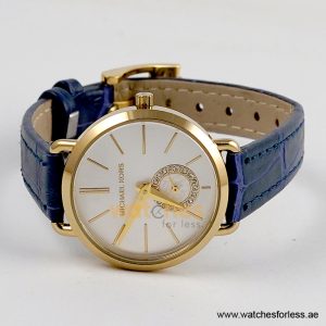 Michael Kors Women’s Quartz Blue Leather Strap White Dial 28mm Watch MK2734/1 (Shelf Leftover) - Image 3