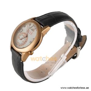 Alternative view of Elle Women’s Quartz Black Leather Strap Mother Of Pearl Dial 40mm Watch EL20049S03N/3 (Shelf Leftover)