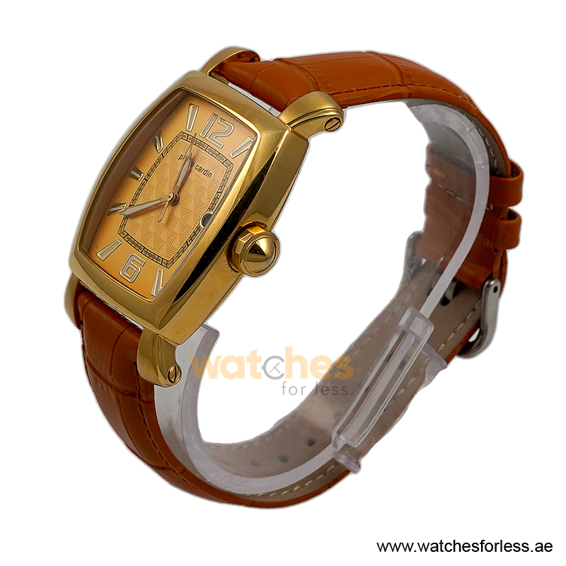 Pierre Cardin Men’s Quartz Camel Brown Leather Strap Gold Dial 36mm Watch PC10028/G2/1 (Shelf Leftover) - Image 2
