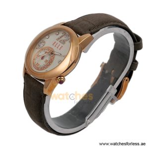 Alternative view of Elle Women’s Quartz Grey Leather Strap Mother Of Pearl Dial 40mm Watch EL20049S03N/4 (Shelf Leftover)