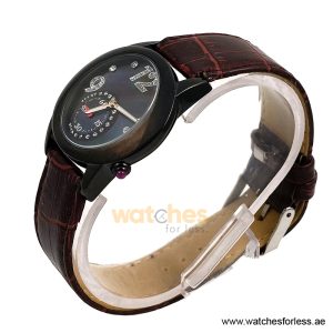 Alternative view of Elle Women’s Quartz Brown Leather Strap Black Mother Of Pearl Dial 40mm Watch EL20049S05N/1 (Shelf Leftover)