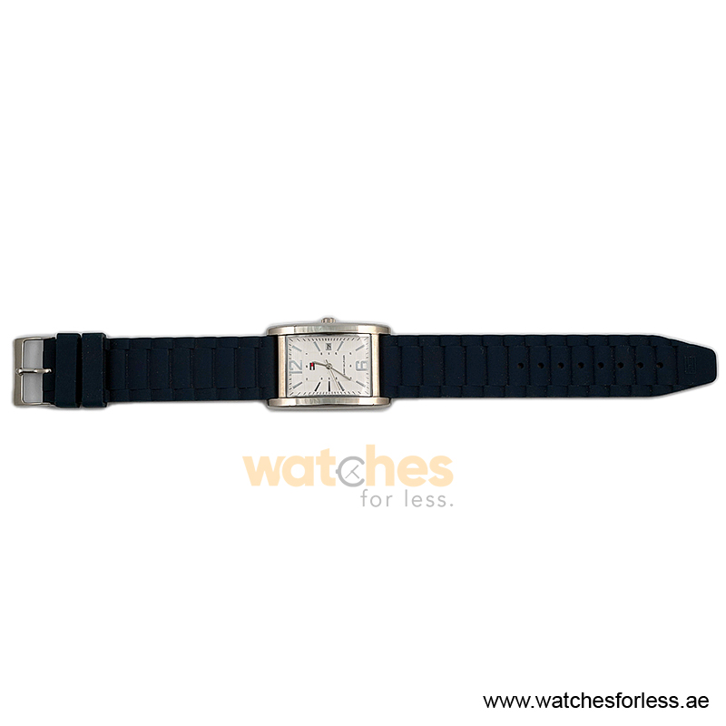 Tommy Hilfiger Men’s Quartz Dark Blue Silicone Strap White Dial 30mm Watch TH1421251197/1 (Shelf Leftover) - Image 4