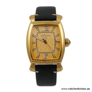 Pierre Cardin Men’s Quartz Black Leather Strap Gold Dial 36mm Watch PC10028/G14 (Shelf Leftover)