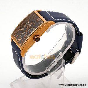 Alternative view of Hugo Boss Men’s Quartz Navy Blue Leather Strap Brown Dial 36mm Watch 1512403/6 (Shelf Leftover)