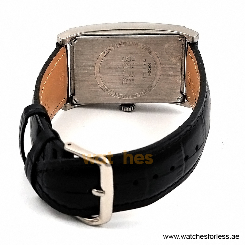 Hugo Boss Men’s Quartz Black Leather Strap Grey Dial 30mm Watch 1512386/1 (Shelf Leftover) - Image 3