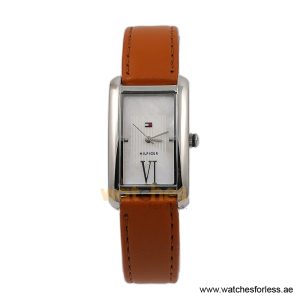 Tommy Hilfiger Women’s Quartz Camel Brown Leather Strap White Mother Of Pearl Dial 22mm Watch 1780998 (Shelf Leftover)