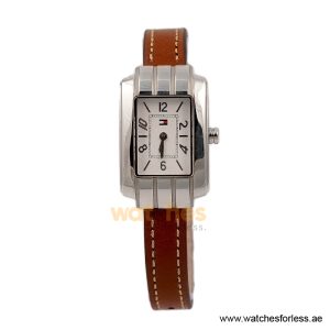 Tommy Hilfiger Women’s Quartz Brown Leather Strap White Dial 22mm Watch F80184/1 (Shelf Leftover)