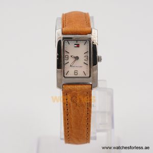 Tommy Hilfiger Women’s Quartz Camel Brown Leather Strap Mother of Pearl Dial 21mm Watch F80130/1 (Shelf Leftover)