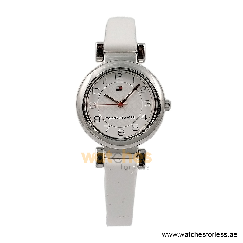 Tommy Hilfiger Women’s Quartz White Leather Strap White Dial 28mm Watch 1780720/1 (Shelf Leftover)