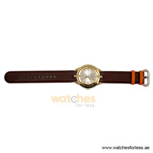 Elle Women’s Quartz Brown Leather Strap Silver Sunray Dial 38mm Watch EL20135S13N (Shelf Leftover) - Image 4