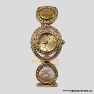 Elle Women’s Quartz Gold Stainless Steel Gold Dial 32mm Watch EL20146B04N (Shelf Leftover)