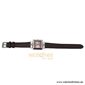 Elle Women’s Quartz Dark Brown Leather Strap Pink Dial 25mm Watch EL20028S03C/2 (Shelf Leftover) - Image 4
