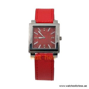 Elle Women’s Quartz Red Leather Strap Red Dial 32mm Watch 20027S03C/5 (Shelf Leftover)