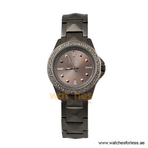 Elle Women’s Quartz Gun Metal Stainless Steel Brown Dial 32mm Watch EL60228B02C (Shelf Leftover)