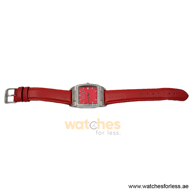 Elle Women’s Quartz Red Leather Strap Red Dial 23mm Watch EL20118P04N/2 (Shelf Leftover) - Image 4