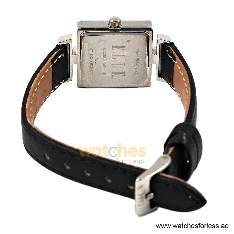Elle Women’s Quartz Black Leather Strap Pink Dial 25mm Watch EL20028S05C/3 (Shelf Leftover) - Image 3