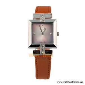 Elle Women’s Quartz Camel Brown Leather Strap Pink Dial 25mm Watch EL20028S02C/2 (Shelf Leftover)