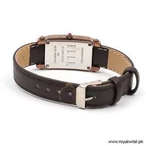 Elle Women’s Quartz Dark Brown Leather Strap Mother Of Pearl Dial 23mm Watch EL20051S04N/1 (Shelf Leftover) - Image 3