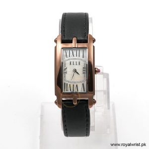 Elle Women’s Quartz Black Leather Strap Mother Of Pearl Dial 23mm Watch EL20051S04N/2 (Shelf Leftover)