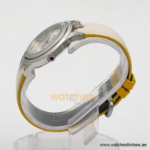 Alternative view of Elle Women’s Quartz White Leather Strap Silver Sunray Dial 38mm Watch EL20135S11N/1 (Shelf Leftover)