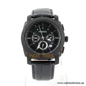 Fossil Men’s Quartz Black Leather Strap Black Dial 45mm Watch FS4552/5 (Shelf Leftover)