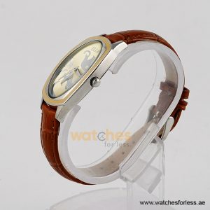 Alternative view of Elle Women’s Quartz Camel Brown Leather Strap Champagne Dial 28mm Watch EL20005S02C/1 (Shelf Leftover)
