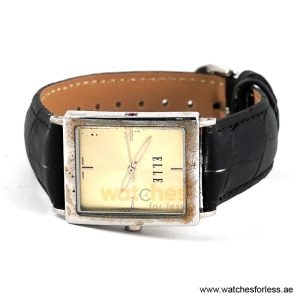 Elle Women’s Quartz Black Leather Strap Beige Dial 26mm Watch EL20026S02C/1 (Shelf Leftover) - Image 3