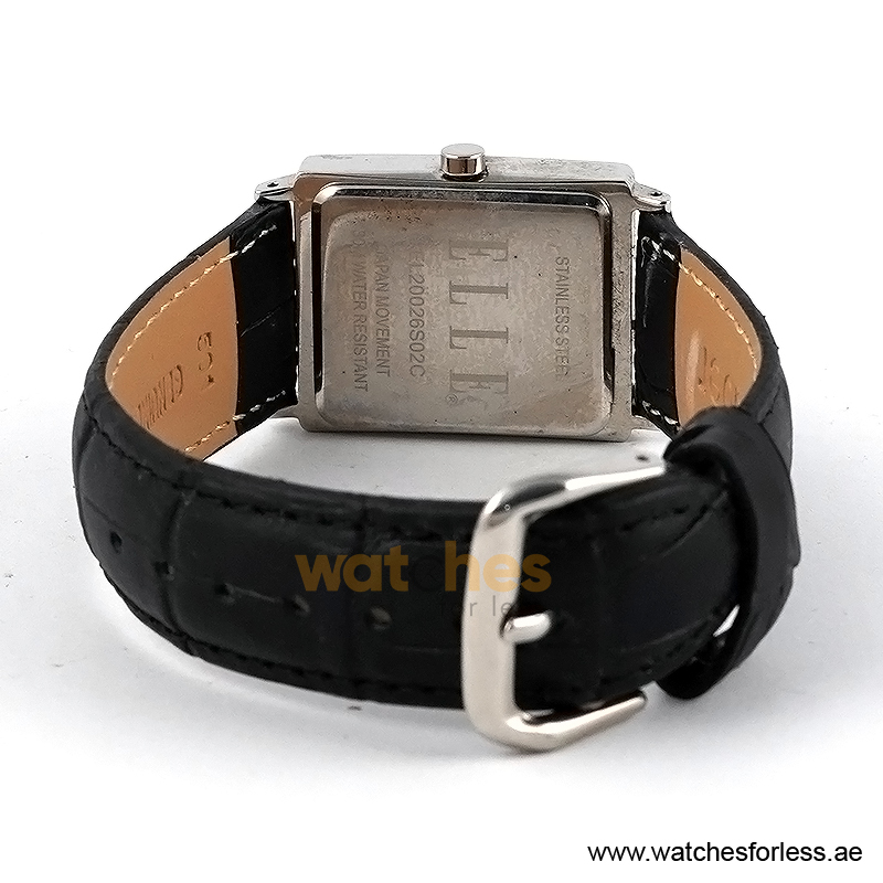 Elle Women’s Quartz Black Leather Strap Beige Dial 26mm Watch EL20026S02C/1 (Shelf Leftover) - Image 4