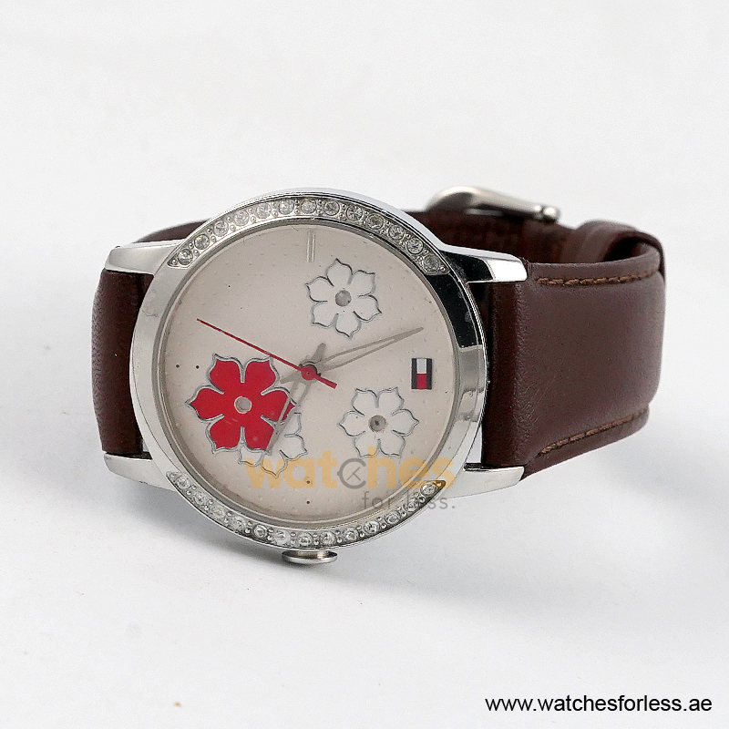 Tommy Hilfiger Women’s Quartz Brown Leather Strap Multi Color Dial 35mm Watch F80255/2 (Shelf Leftover) - Image 3