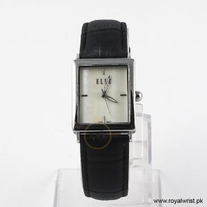 Elle Women’s Quartz Black Leather Strap Mother Of Pearl Dial 26mm Watch EL20026S01C/1 (Shelf Leftover)