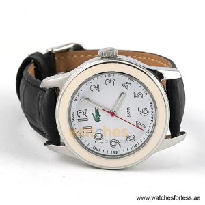 Lacoste Women’s Quartz Black Leather Strap White Dial 38mm Watch 2000518/1 (Shelf Leftover) - Image 3