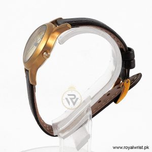 Alternative view of Elle Women’s Quartz Dark Brown Leather Strap Champagne Dial 32mm Watch EL20029S04N (Shelf Leftover)