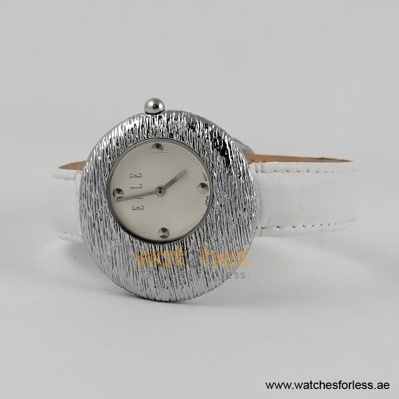 Elle Women’s Quartz White Leather Strap White Dial 36mm Watch EL30042S05K/1 (Shelf Leftover) - Image 3