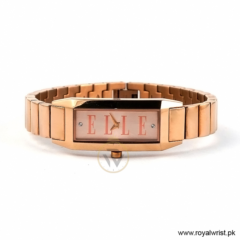 Elle Women’s Quartz Stainless Steel Rose Gold Dial 19mm Watch EL20086B03C (Shelf Leftover) - Image 3