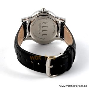 Elle Women’s Quartz Black Leather Strap Black Dial 38mm Watch EL20030S02N/1 (Shelf Leftover) - Image 4