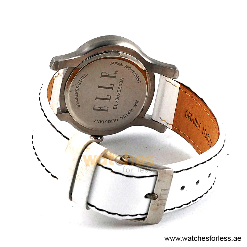 Elle Women’s Quartz White Leather Strap White Dial 38mm Watch EL20030S03N/2 (Shelf Leftover) - Image 4