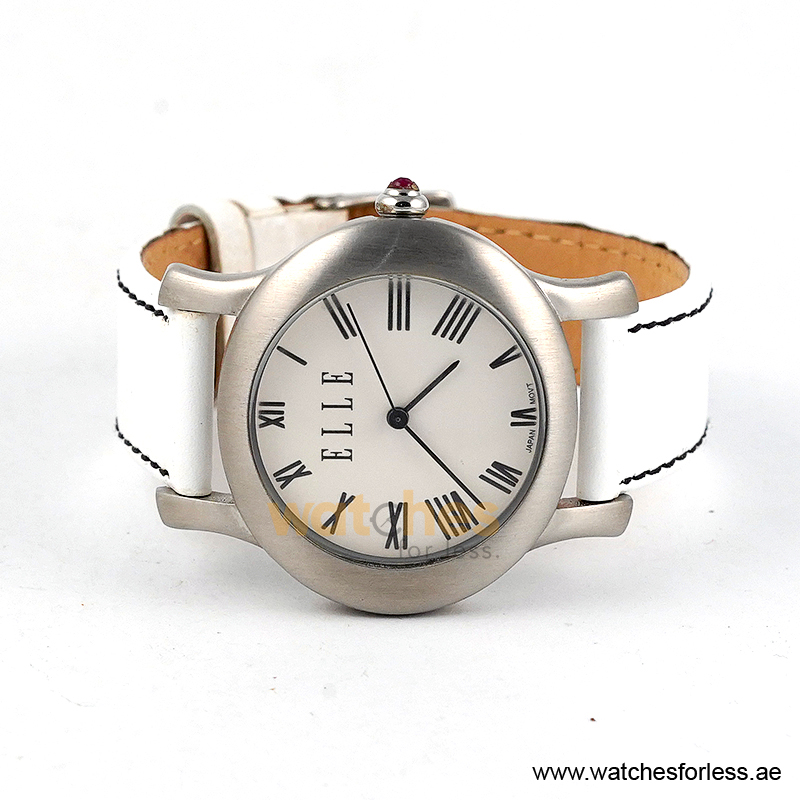 Elle Women’s Quartz White Leather Strap White Dial 38mm Watch EL20030S03N/2 (Shelf Leftover) - Image 3