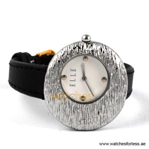 Elle Women’s Quartz Black Leather Strap White Dial 36mm Watch EL30042S05K (Shelf Leftover) - Image 3