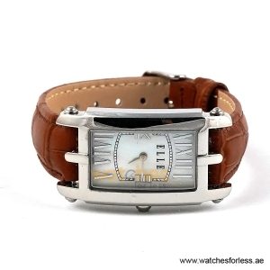 Elle Women’s Quartz Brown Leather Strap Mother Of Pearl Dial 23mm Watch EL20051S01N/1 (Shelf Leftover) - Image 3