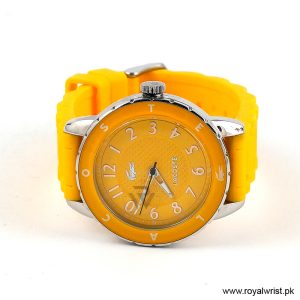 Lacoste Women’s Quartz Yellow Silicone Strap Yellow Dial 40mm Watch 2000745/2 (Shelf Leftover) - Image 4