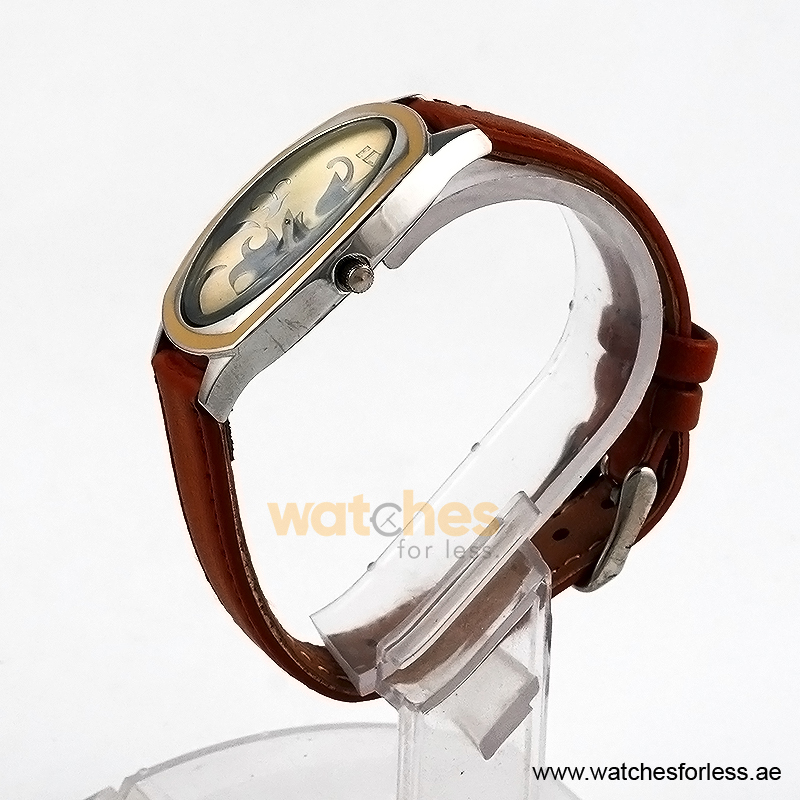 Elle Women’s Quartz Camel Brown Leather Strap Champagne Dial 28mm Watch EL20005S02C/2 (Shelf Leftover) - Image 2