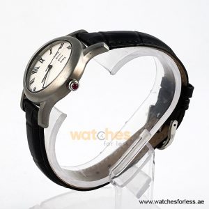 Alternative view of Elle Women’s Quartz Black Leather Strap White Dial 38mm Watch EL20030S03N/3 (Shelf Leftover)